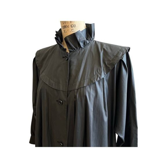 Vintage I.Magnin Black Dramatic Jacket Small 6/8 EUC Duster‎ Japan - Picture 6 of 7